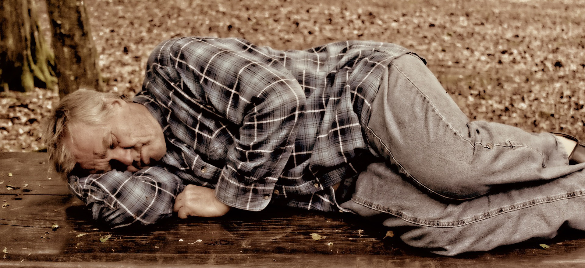 Personne agée dormant paisiblement